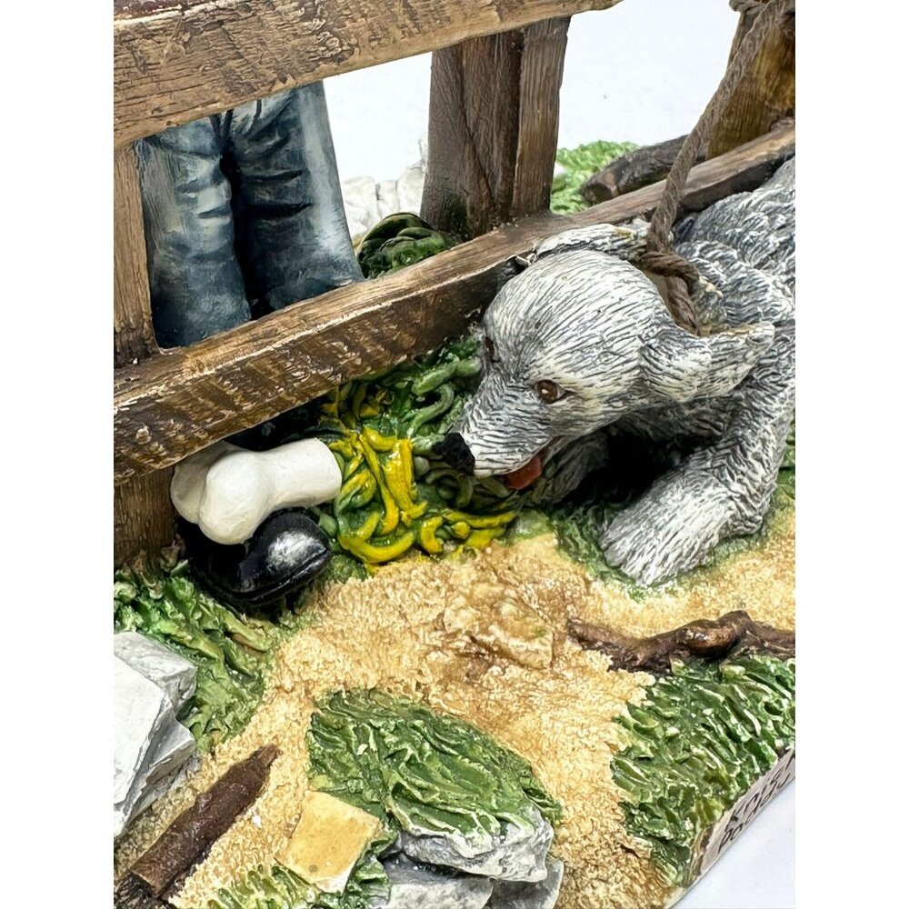 NATURECRAFT KNICK KNACK PADDY WACK Dog Bone #979 Black Americana England 1988 - Picture 10 of 12